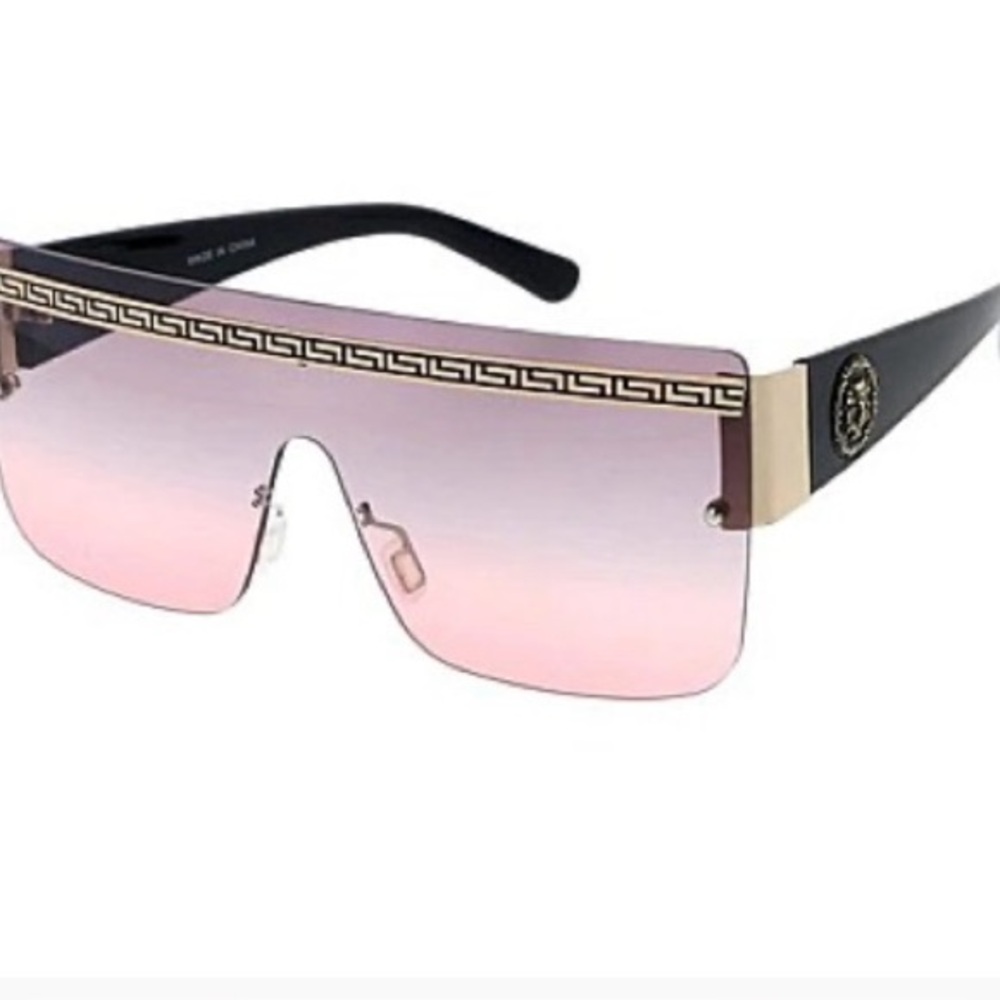 Versace Vibes Black Shield Sunglasses - Picture 8 of 12